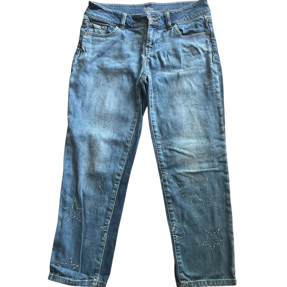 Soho Women’s Size 6 Denim Cropped Boyfriend Jeans